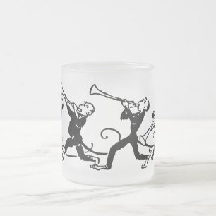 Caneca De Café Vidro Jateado Banda macaco