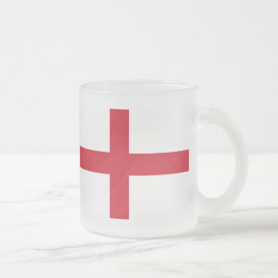 Caneca De Café Vidro Jateado Bandeira de Inglaterra