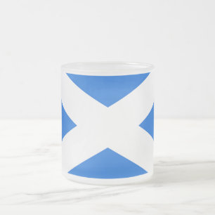 Caneca De Café Vidro Jateado Bandeira escocesa