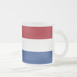 Caneca De Café Vidro Jateado Bandeira holandesa