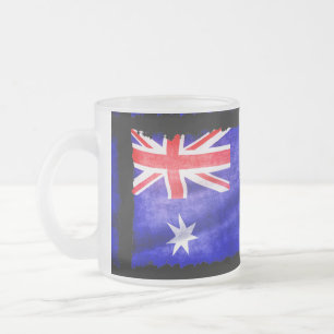 Caneca De Café Vidro Jateado Bandeira Patriótica Australiana para Australianos