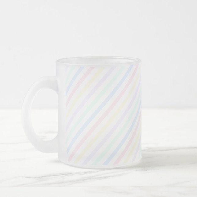 Caneca De Café Vidro Jateado Banho-maria Retro Pastel (Esquerda)
