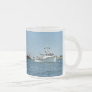 Caneca De Café Vidro Jateado Barcos do porto de Chatham