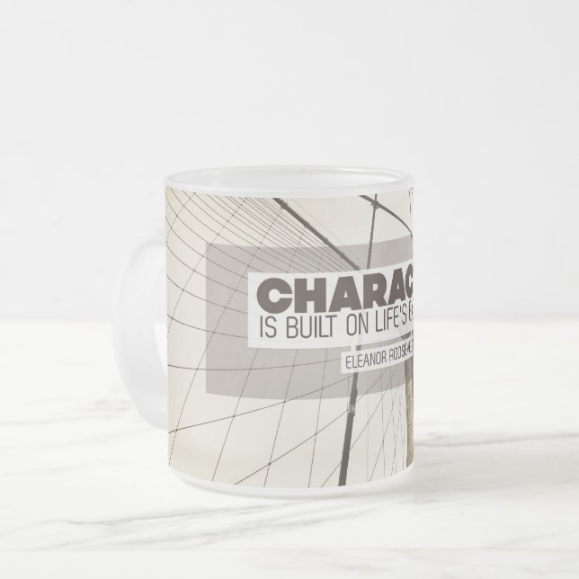 Caneca De Café Vidro Jateado Baseado na experiência da vida (Frente Esquerda)