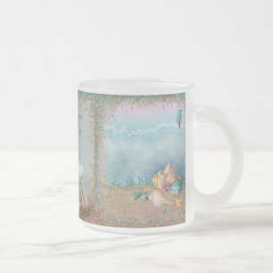 Caneca De Café Vidro Jateado Beach Seashells Wedding Mug