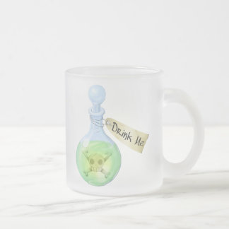 Caneca De Café Vidro Jateado Beba-me (o veneno)