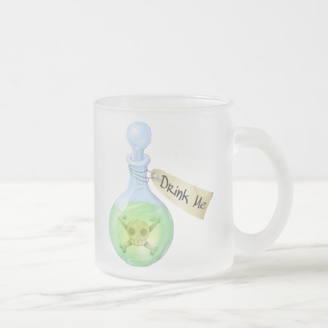 Caneca De Café Vidro Jateado Beba-me (o veneno) (Direita)