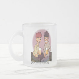 Caneca De Café Vidro Jateado Beer Buddies Fosco Glass