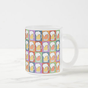 Caneca De Café Vidro Jateado BEER Pop