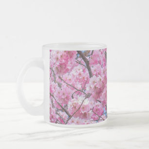 Caneca De Café Vidro Jateado Beleza Brilhante: Flor Sakura