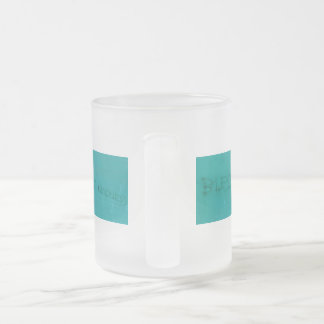 Caneca De Café Vidro Jateado Bênção de Reb Zalman em um tanque de água