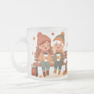 Caneca De Café Vidro Jateado Beste Freundinnen-Tasse