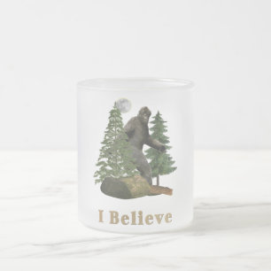 Caneca De Café Vidro Jateado Bigfoot