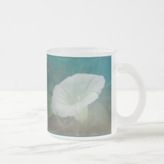 Caneca De Café Vidro Jateado Bindweed Branco - A Glória da Manhã Perene Selvage
