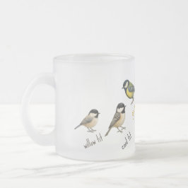 Caneca De Café Vidro Jateado Bird Mug – Garden Birds Watercolour Coffee Cup