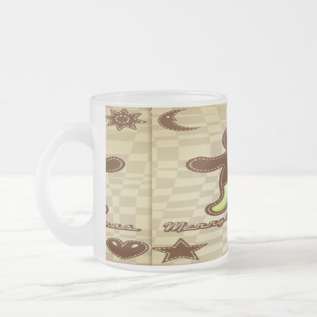 Caneca De Café Vidro Jateado Biscoito-homem-pão (Esquerda)