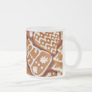 Caneca De Café Vidro Jateado Biscoitos de pão de Natal