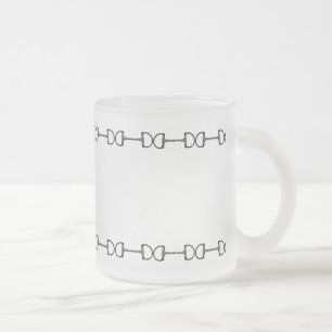 Caneca De Café Vidro Jateado Bits de cavalos equestres
