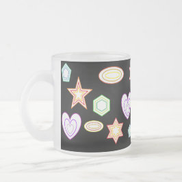 Caneca De Café Vidro Jateado Black Shapes mug