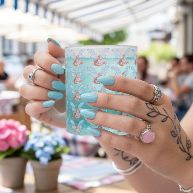 Caneca De Café Vidro Jateado Bloom (Criador carregado)