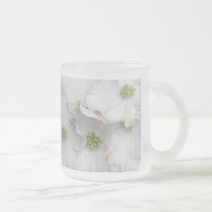 Caneca De Café Vidro Jateado Blossomas de Dogwood Oriental - Cornus florida