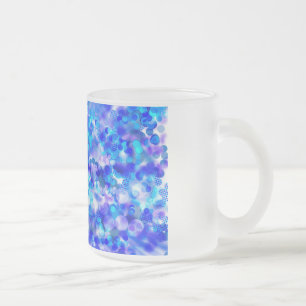 Caneca De Café Vidro Jateado Blue Bokeh 92015 Mug