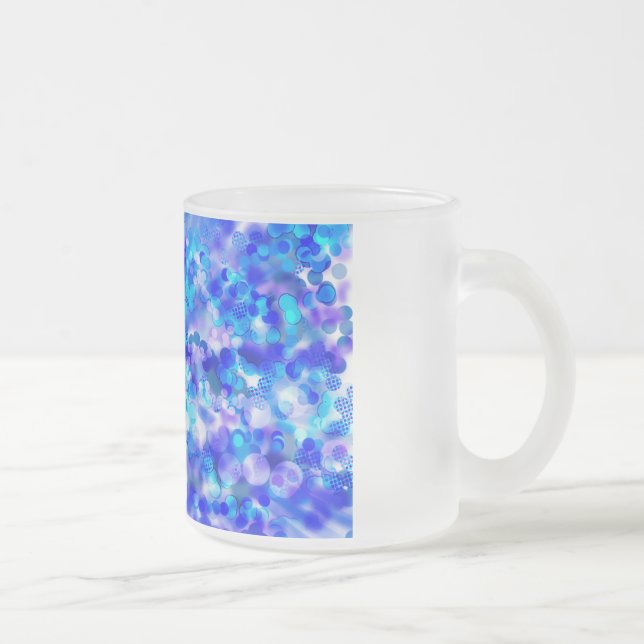 Caneca De Café Vidro Jateado Blue Bokeh 92015 Mug (Direita)