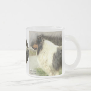 Caneca De Café Vidro Jateado Blue Merle Rough Collie Art Gifts Mugs