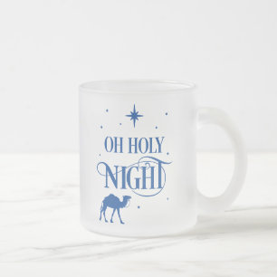 Caneca De Café Vidro Jateado Boa noite com Camel Mug
