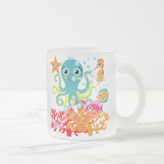 Caneca De Café Vidro Jateado Boa vinda ao oceano