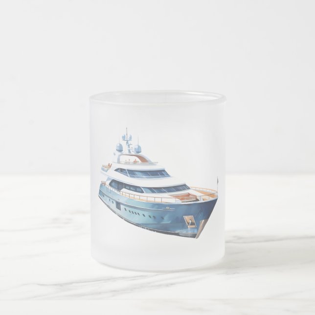 Caneca De Café Vidro Jateado Boat (Centro)