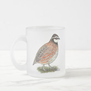 Caneca De Café Vidro Jateado Bobwhite Quail Rooster