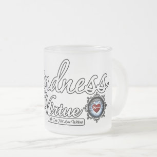 Caneca De Café Vidro Jateado Bondade É Uma Virtude