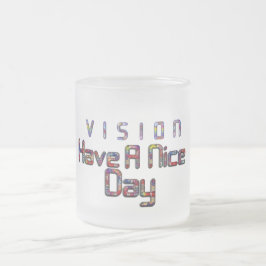Caneca De Café Vidro Jateado Bonito visão de um dia legal e de uma noite melhor