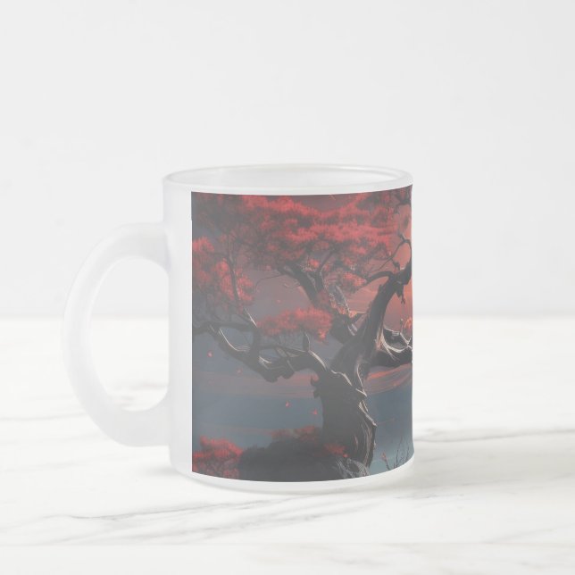 Caneca De Café Vidro Jateado Bonsai Tree (Esquerda)