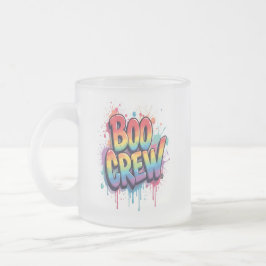 Caneca De Café Vidro Jateado Boo Crew Mug