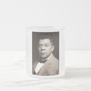 Caneca De Café Vidro Jateado Booker Washington: Educador Afro-Americano