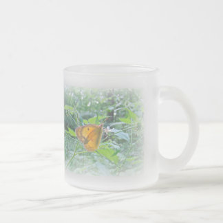 Caneca De Café Vidro Jateado Borboleta Sulpher