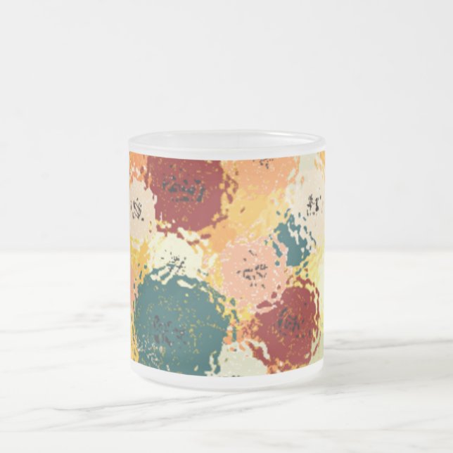 Caneca De Café Vidro Jateado Botões em caneca Fosco de vidro (Centro)