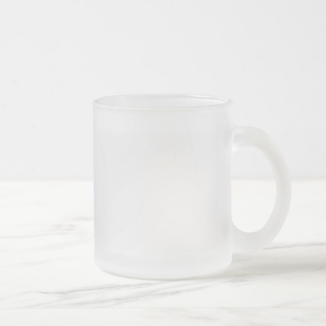 Caneca De Café Vidro Jateado Branco (Direita)