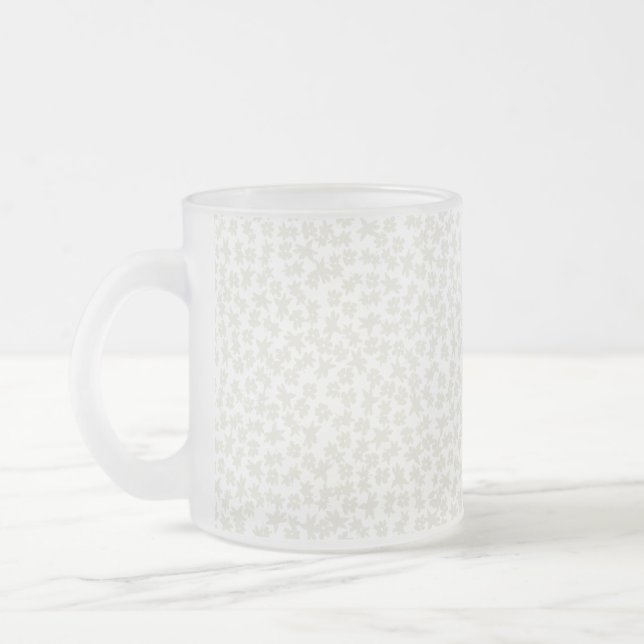 Caneca De Café Vidro Jateado Branco da Liberdade 1 (Esquerda)
