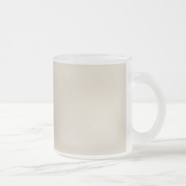 Caneca De Café Vidro Jateado Branco Osso (Direita)