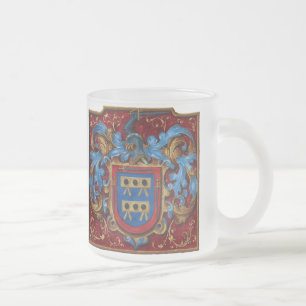 Caneca De Café Vidro Jateado Brasão medieval