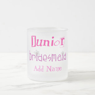 Caneca De Café Vidro Jateado Bridesmaid