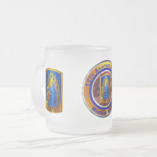 Caneca De Café Vidro Jateado Brigada de Aviação de Combate 12