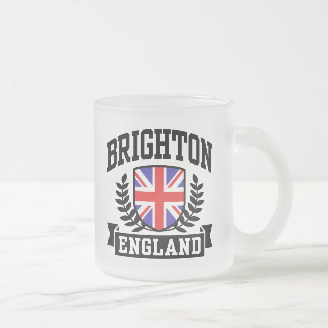Caneca De Café Vidro Jateado Brighton Inglaterra (Direita)