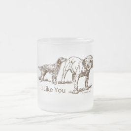 Caneca De Café Vidro Jateado Bumbum dos Sniffs do cão