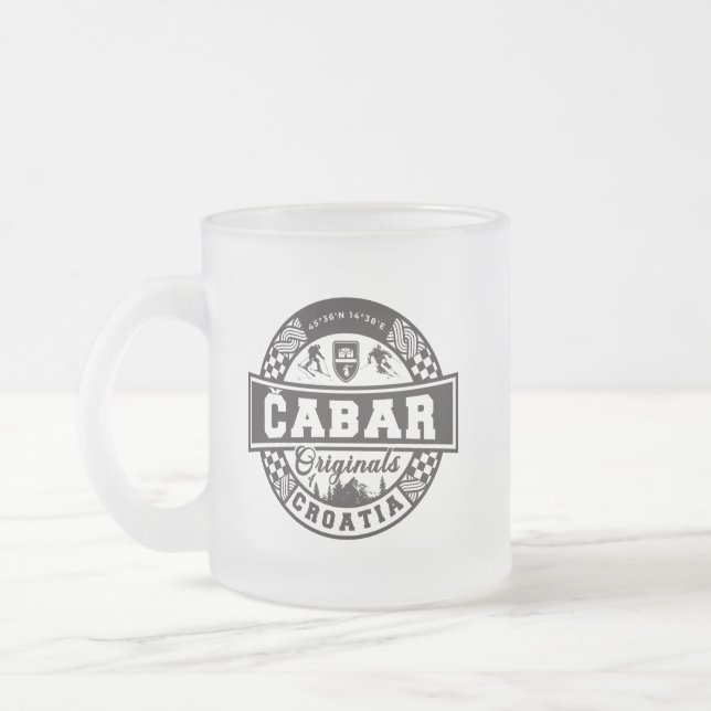 Caneca De Café Vidro Jateado Čabar Originals (Esquerda)