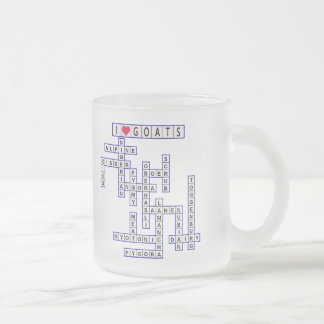 CANECA DE CAFÉ VIDRO JATEADO CABRAS DO QUEBRA-CABEÇA DO MODELO