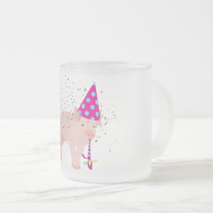 Caneca De Café Vidro Jateado Caça-porcos - Animais com festa